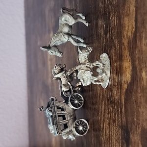 1 lot of miniature vintage Pweter Figurines. Western inspired.